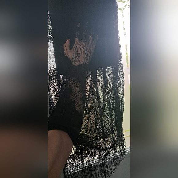 🌸 XS Midnight Hour Goth Wear lace Skirt CS - Picture 4 of 6